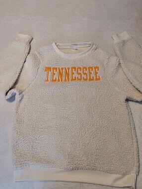 Rivalry Threads TN VOLS Sweatshirt Sherpa Size Large 12/14 Off White EUC Comfy